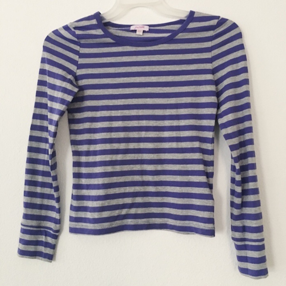 GREY AND PURPLE LONG SLEEVED SHIRT